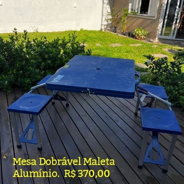 Mesa Articulada Para Camping Com Banquetas  - Foto 3