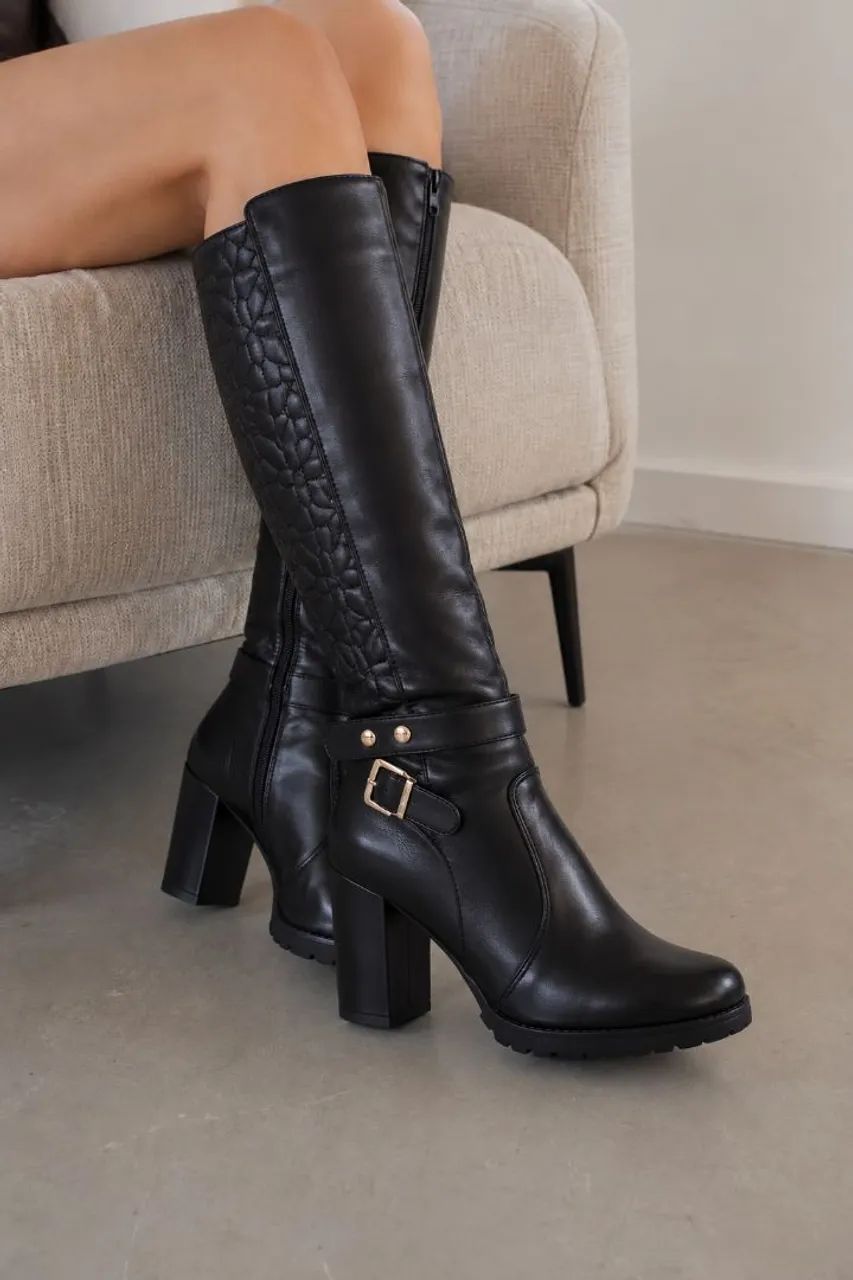 bota preta cano longo