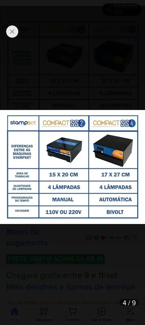Máquina de Carimbos Stampset SS4 - Foto 3