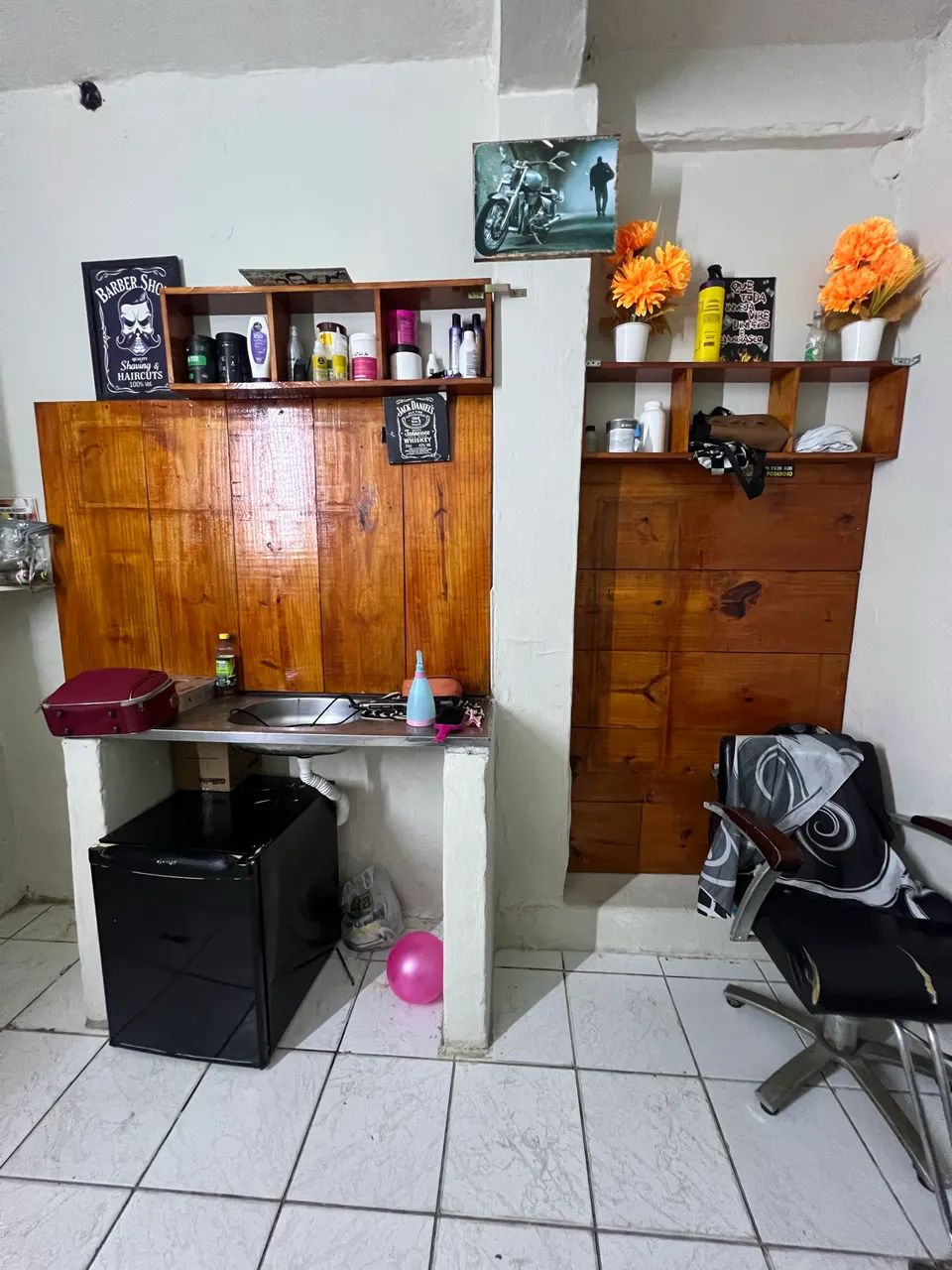 Bancada barbearia e salão 