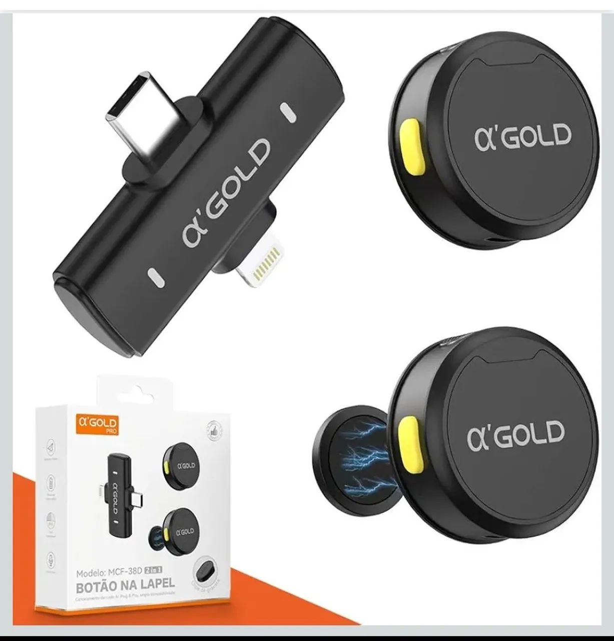 Estabilizador Gimbal 3 eixos + microfone lapel - Foto 2