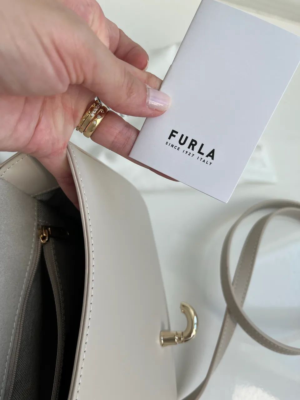 Bolsa Furla italiana couro  - Foto 5
