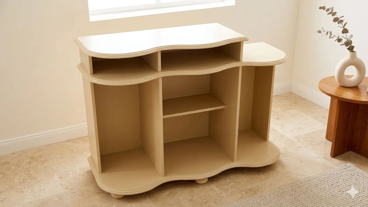 Estante Wavy em MDF - Design Ondulado