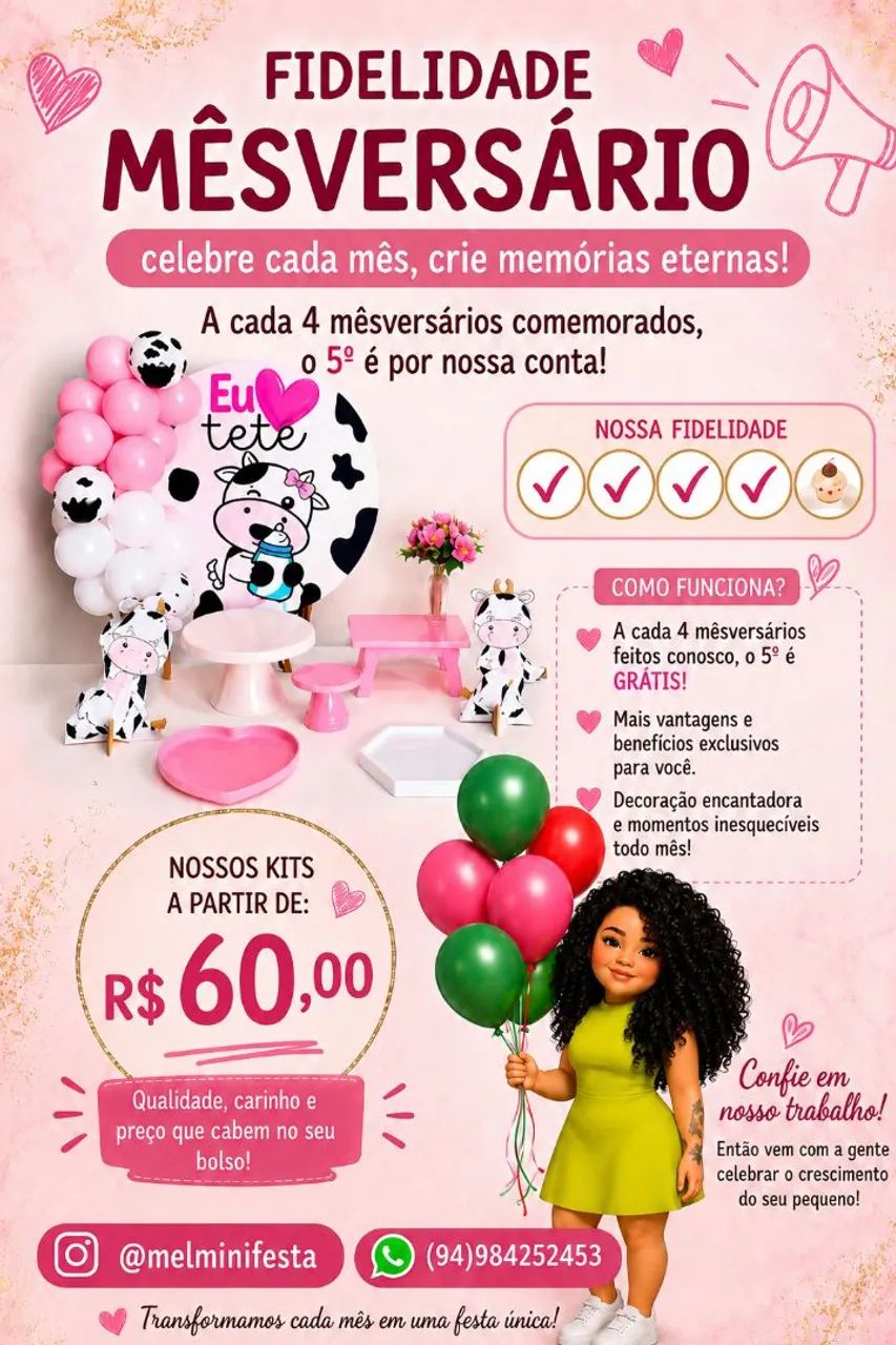 Kit pegue e monte Festa na mesa - Foto 2