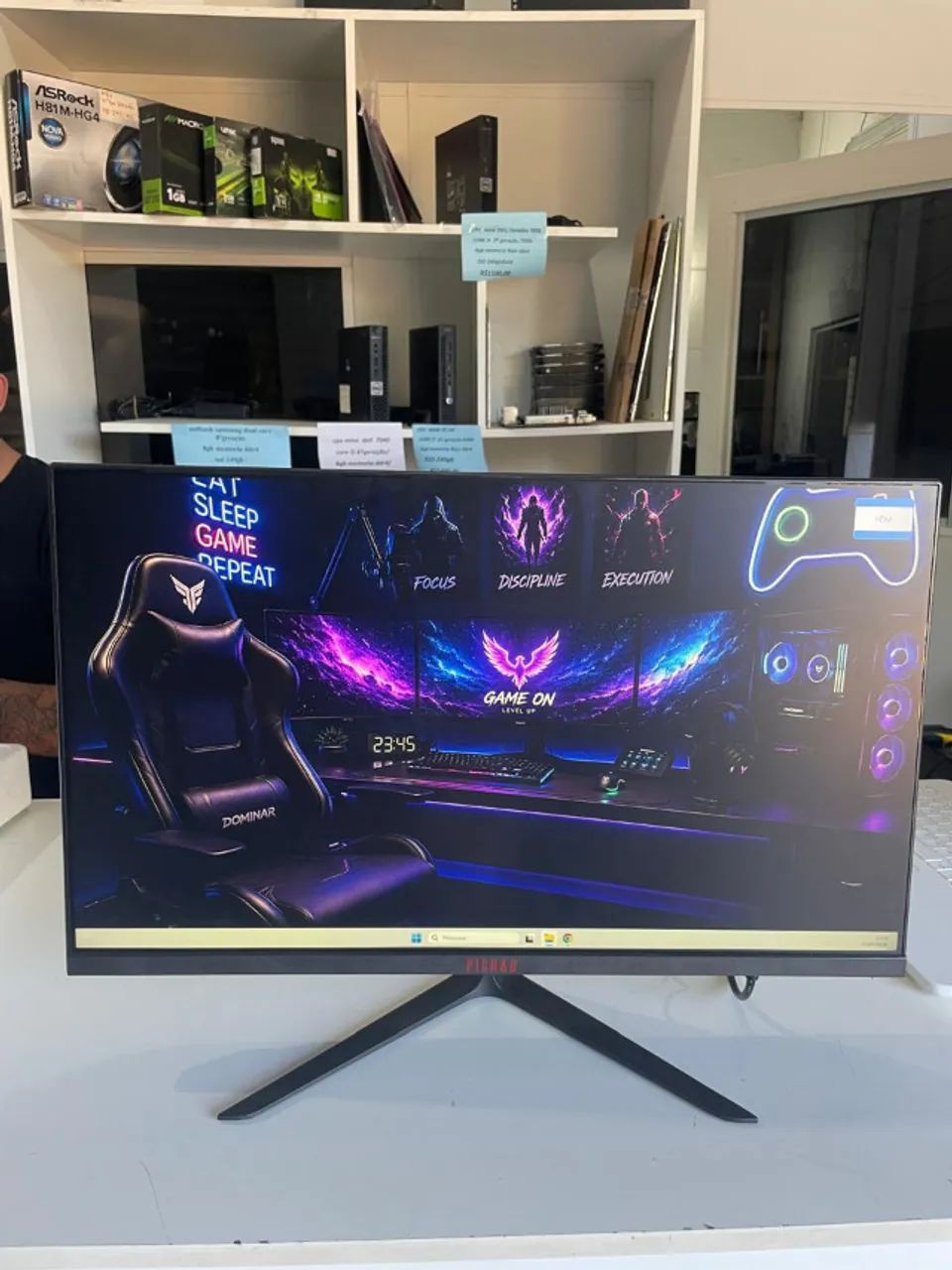 Monitor Gamer 24 polegadas pichau led 75hz/full hd/ HDMI/VGA/ com garantia e nf - Foto 4
