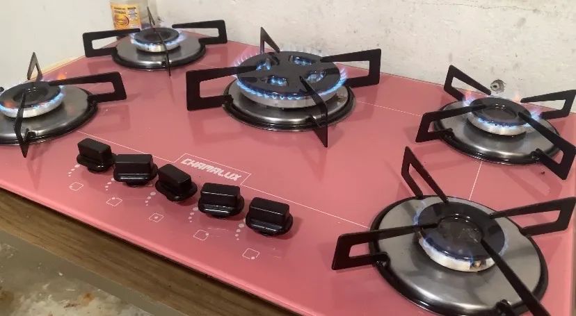 Fogão Cooktop Rosa 