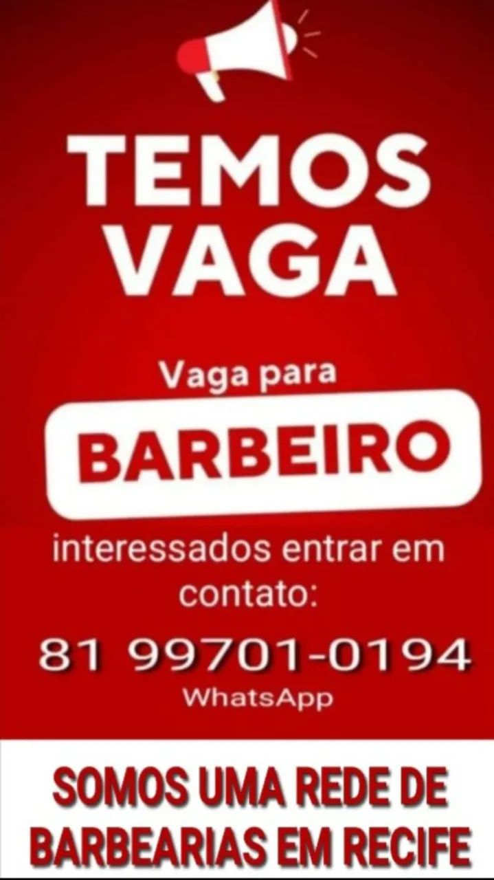 Vaga para barbeiro 