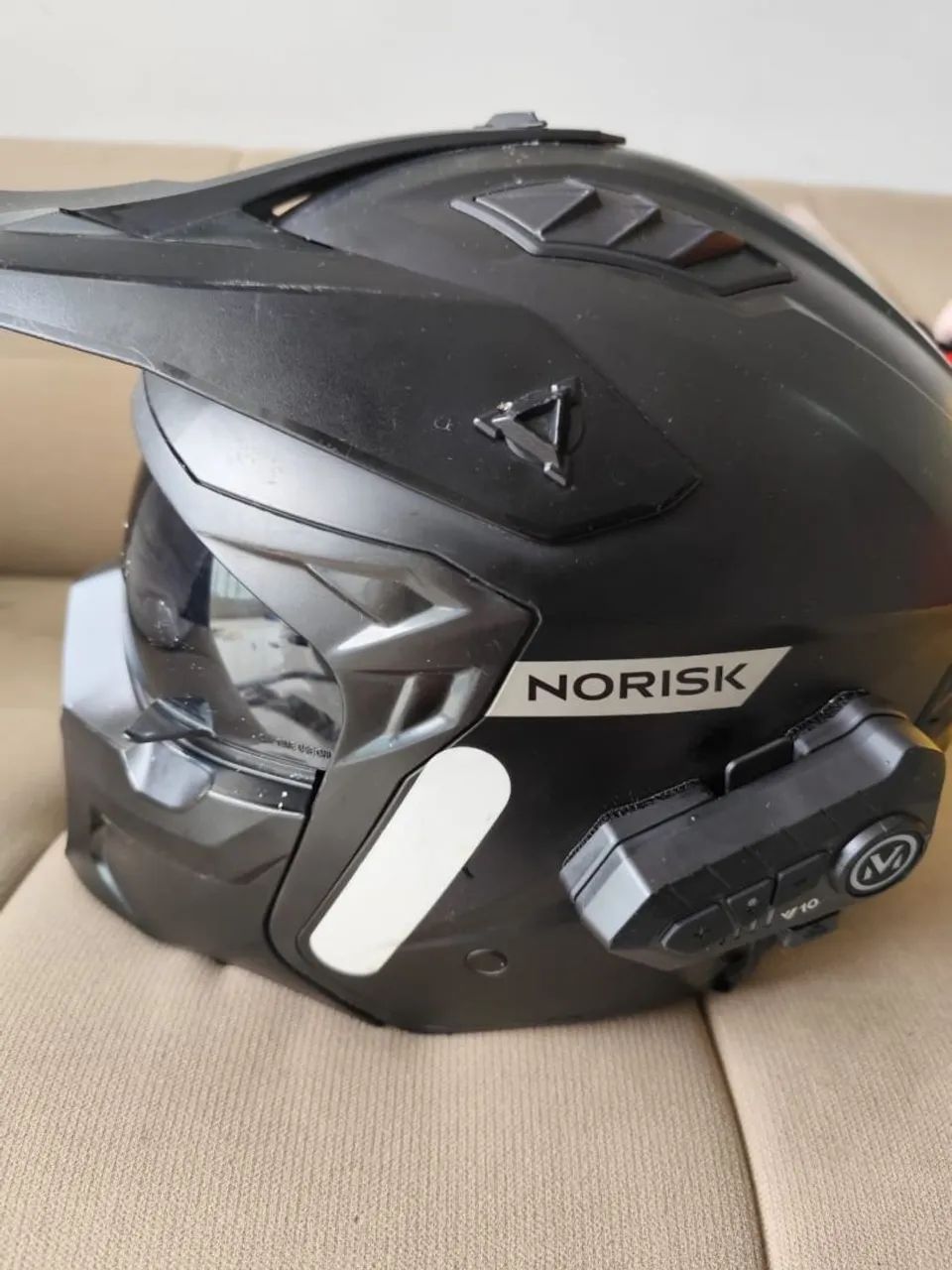 Capacete no risk, com microfone via Bluetooth  - Foto 2