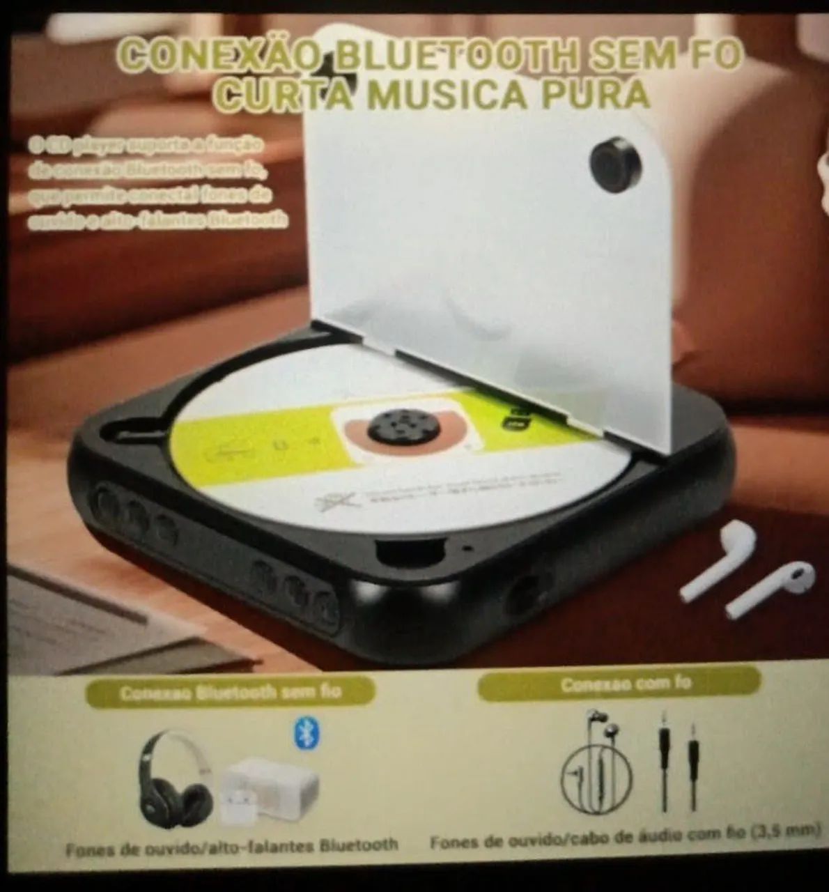 Toca CD e DVD player Mp3 MP4 e muito mais  - Foto 2