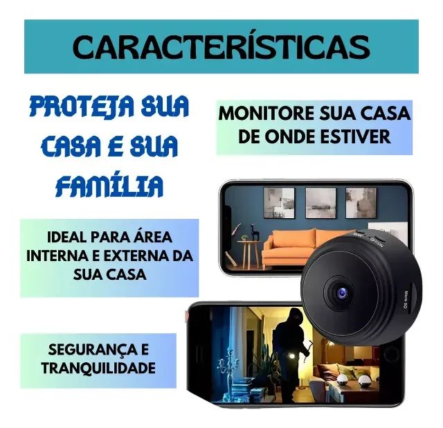 Mini Câmera Espiã A9 Battery IP Camera - Foto 4
