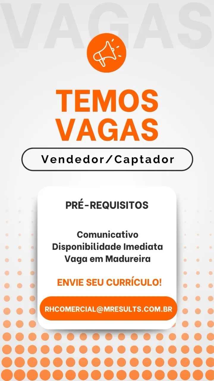 VAGA VENDEDOR