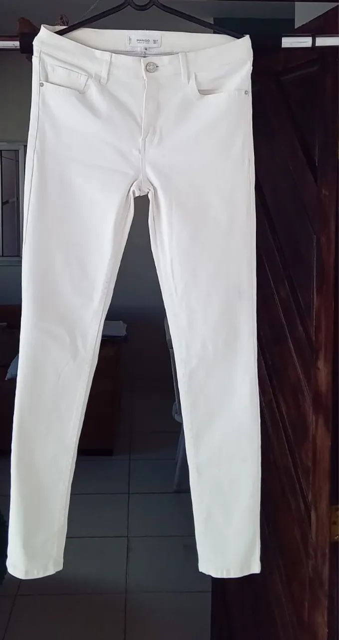 Calça Jeans Mango stretch  off- white número 36