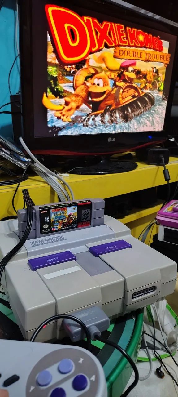 super Nintendo fat completo funcionando 