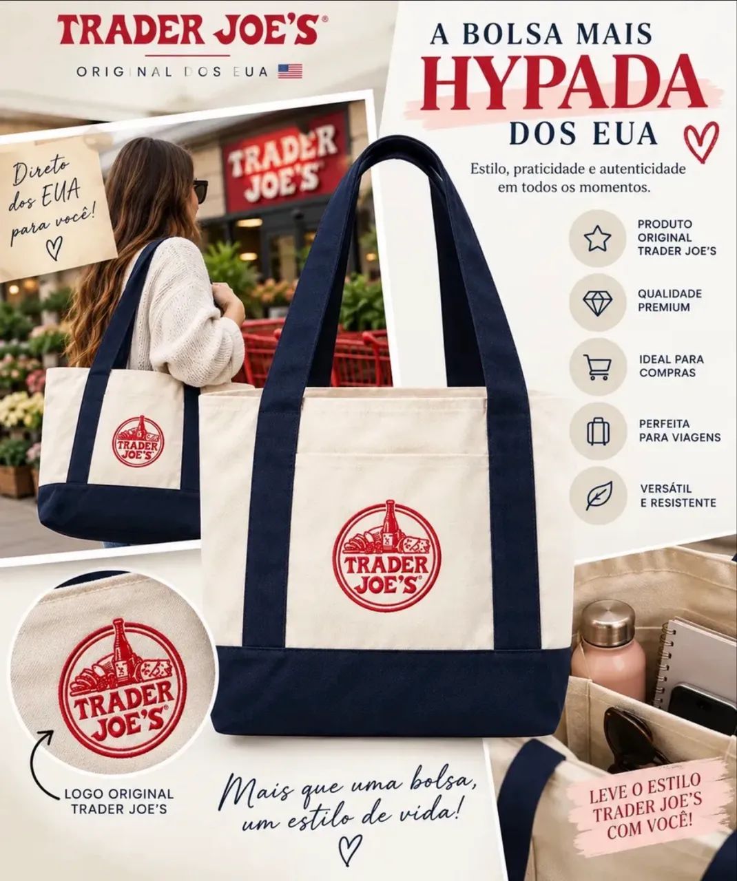Bolsa ecobag trader joe?s  - Foto 2
