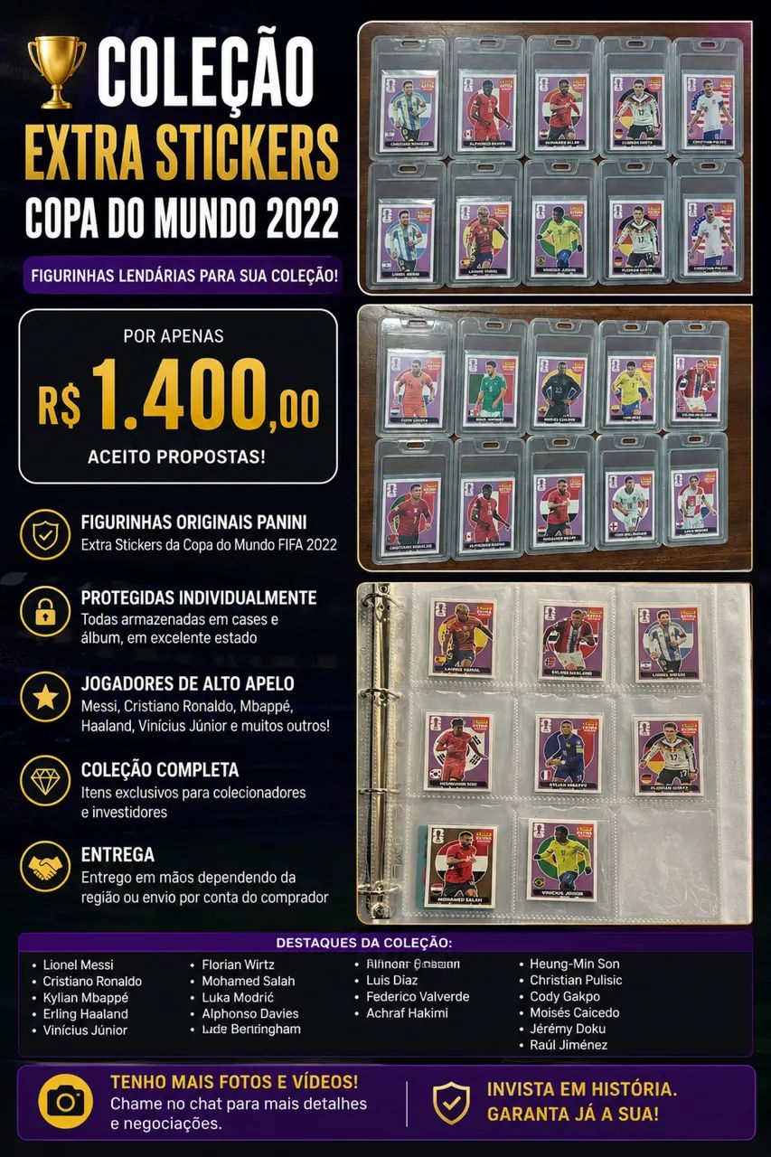 Figurinhas lendárias da copa do mundo 