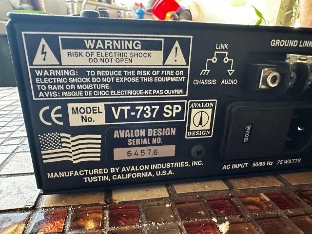 preamp compressor equalizador avalon sp737vt - Foto 2