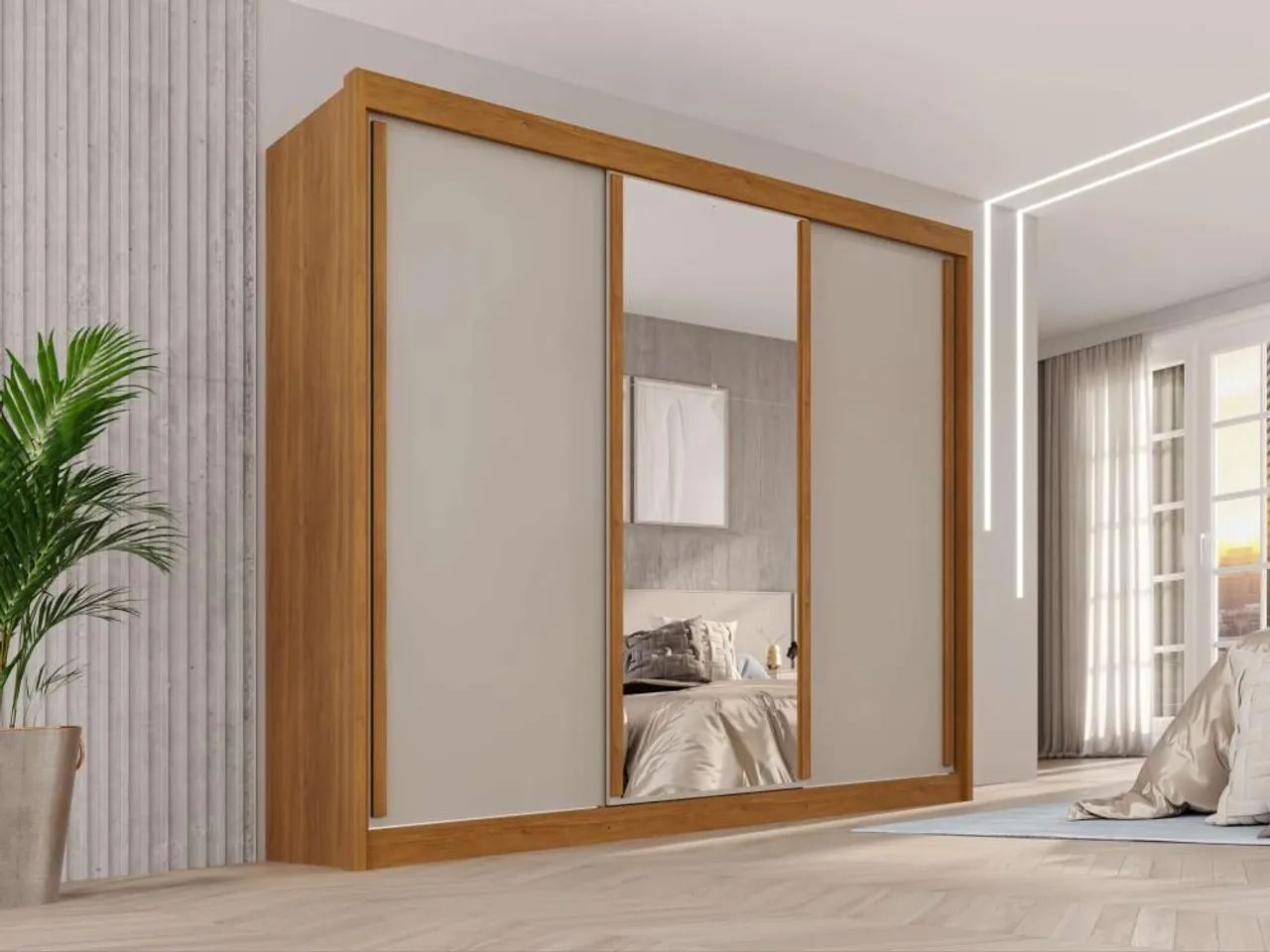 Roupeiro Ipanema 100% MDF 2.20 -Montagem grátis  - Foto 2