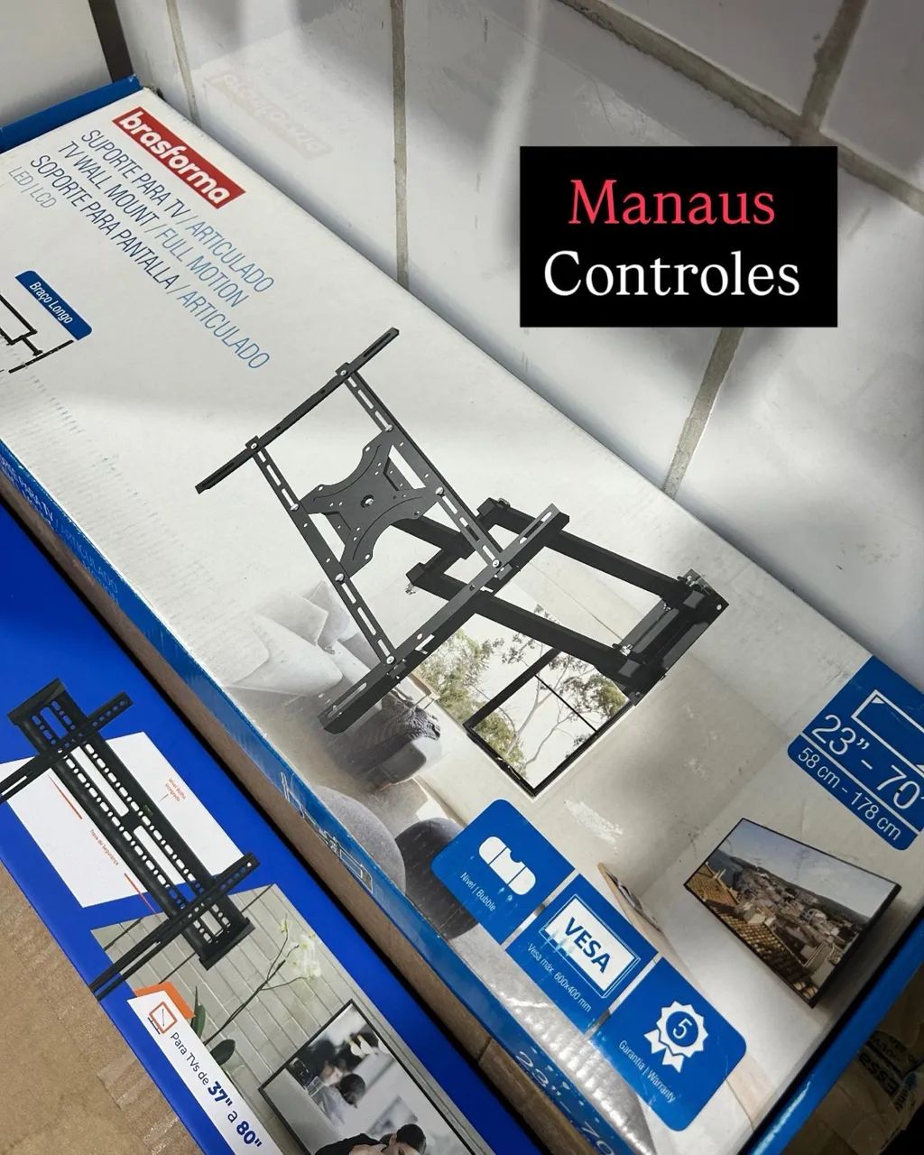 Suporte Articulado para Tv de 23 - 70 polegadas braço de 65cm 