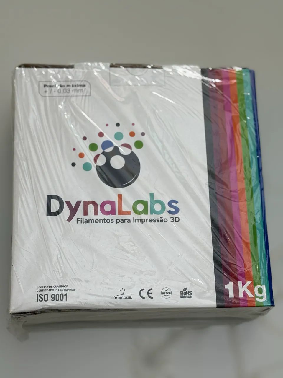 FILAMENTO PLA DYNALABS 1KG CINZA PRATA (1.75MM) 