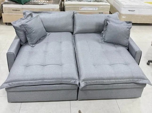 Sofá Cama Baú Retr. e Reclin. Caroline (2,20m D33) Dividimos Em Até 10x Sem Juros - Foto 3