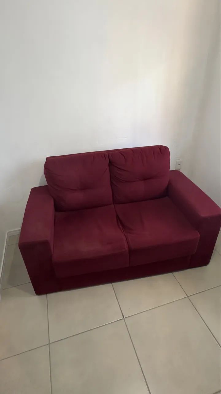 Sofá 2 lugares + cadeira de escritório 