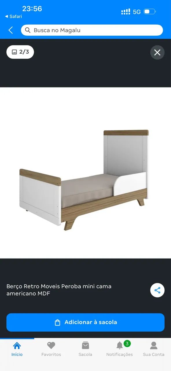 Berço cama Retrô-Seminovo - Foto 2