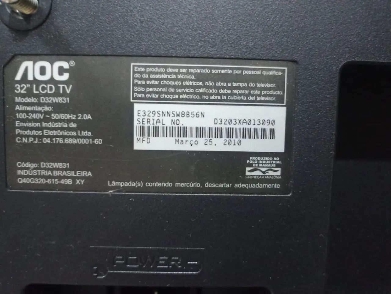 Tv AOC 32 polegadas  - Foto 3