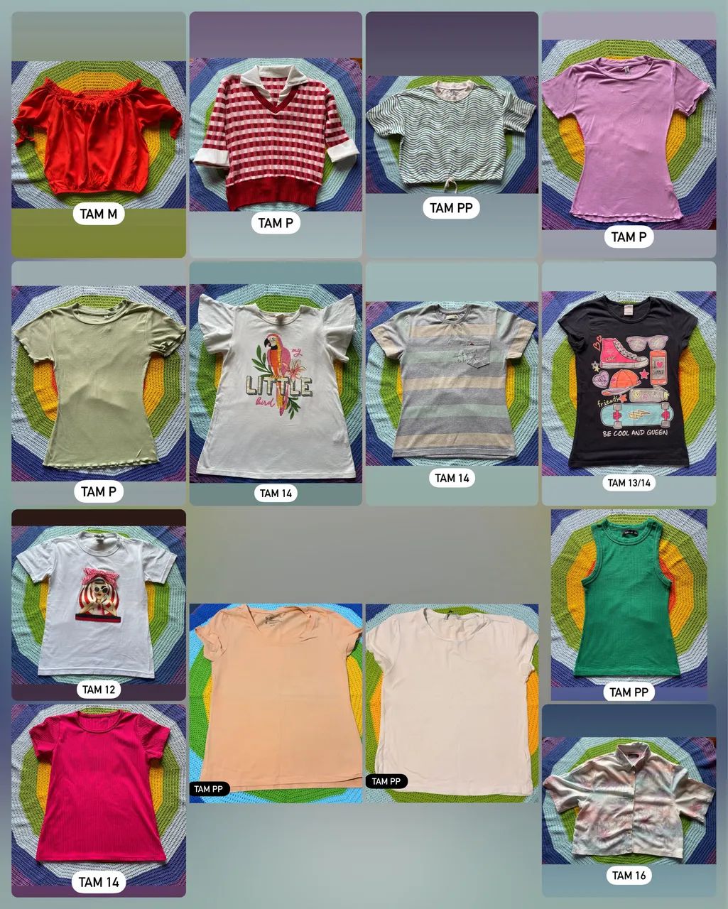 Lote de roupas de menina