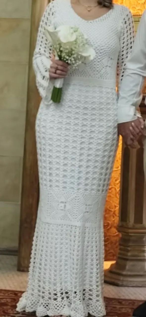 Vestido de noiva em crochê  - Foto 5