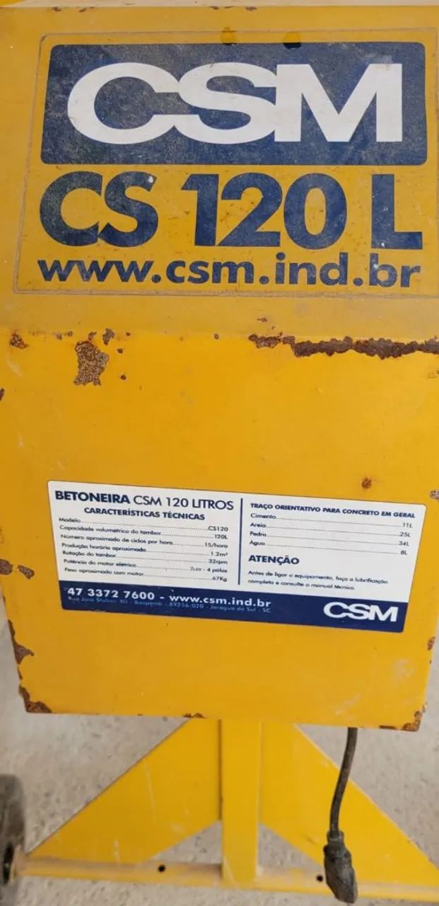 Betoneira 120 litros CSN - Foto 3