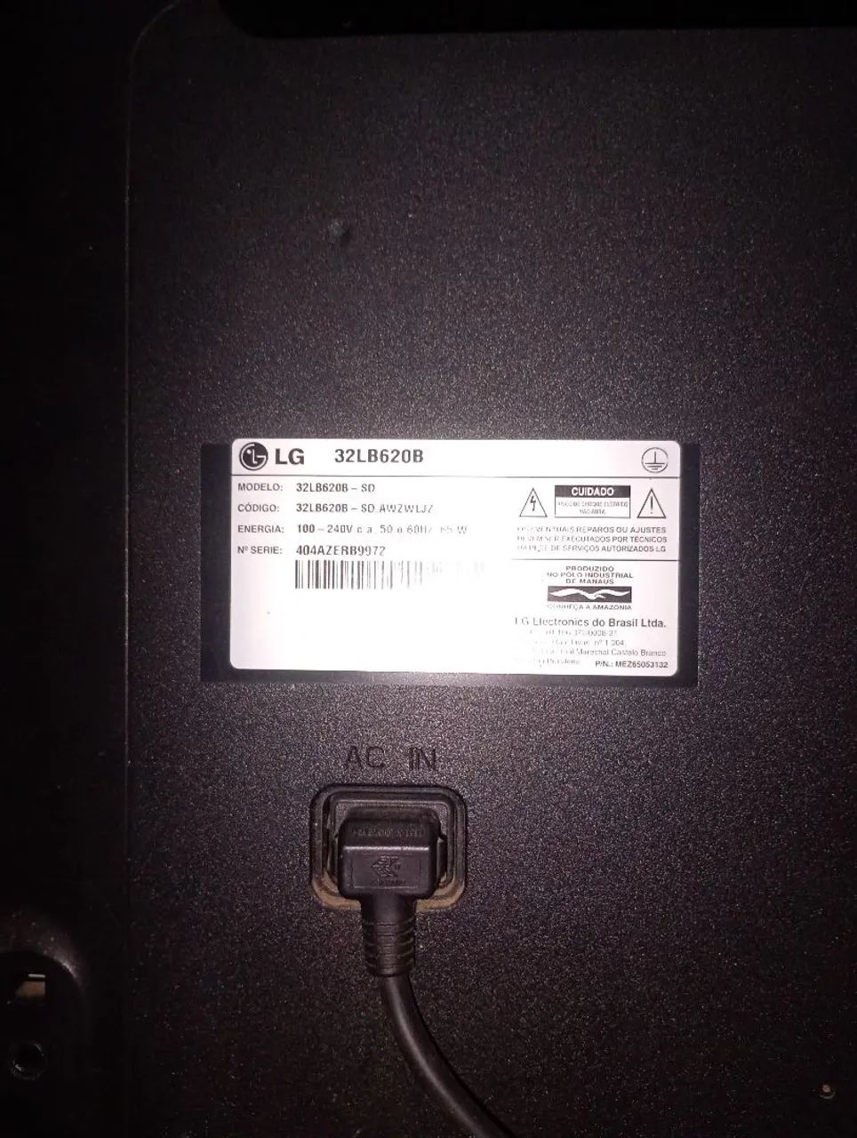 TV LG 32 com defeito pra retirar peças  - Foto 2