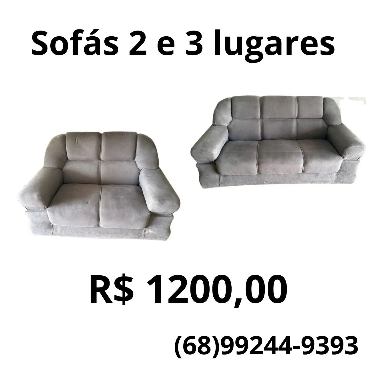 Conjunto sofá 2 e 3 lugares aceito oferta