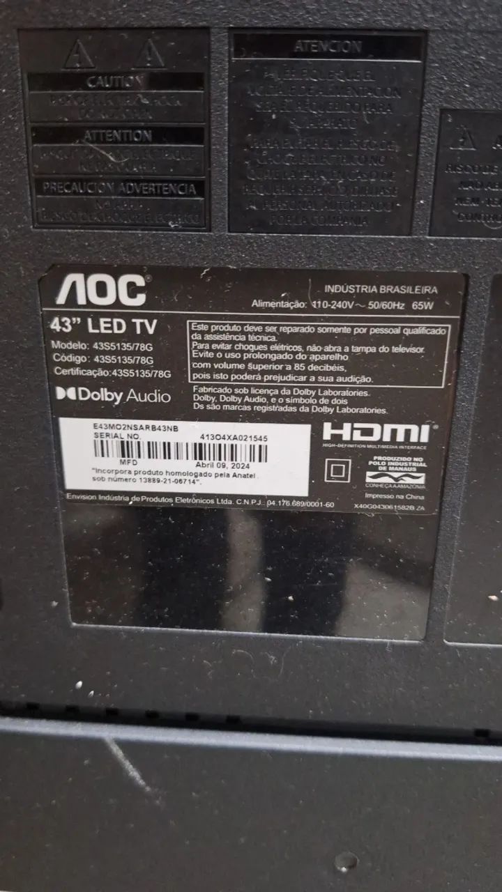 Smart Tv 43' Led Queimado - Foto 2