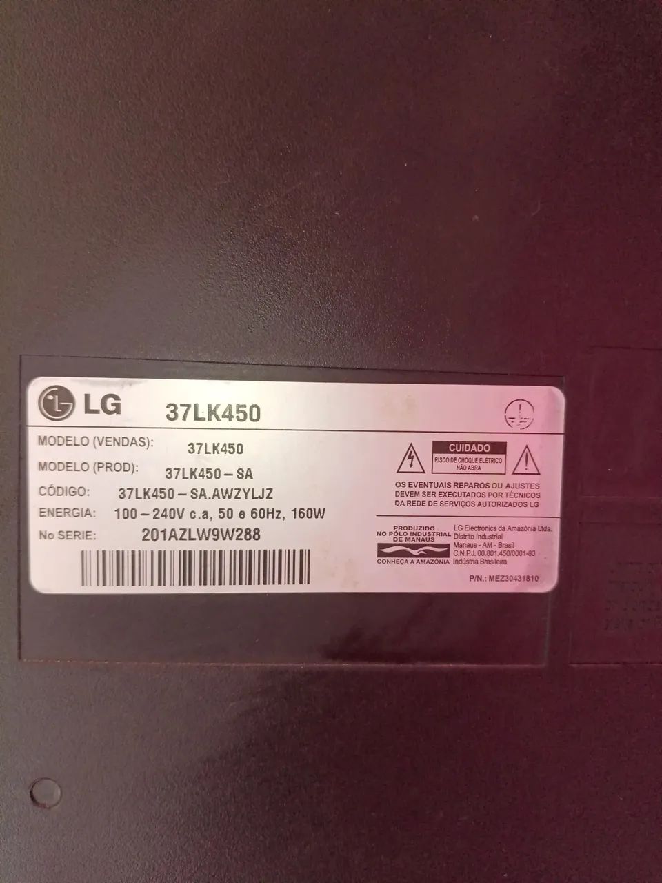 Tv LG 37 polegadas com defeito.  - Foto 3