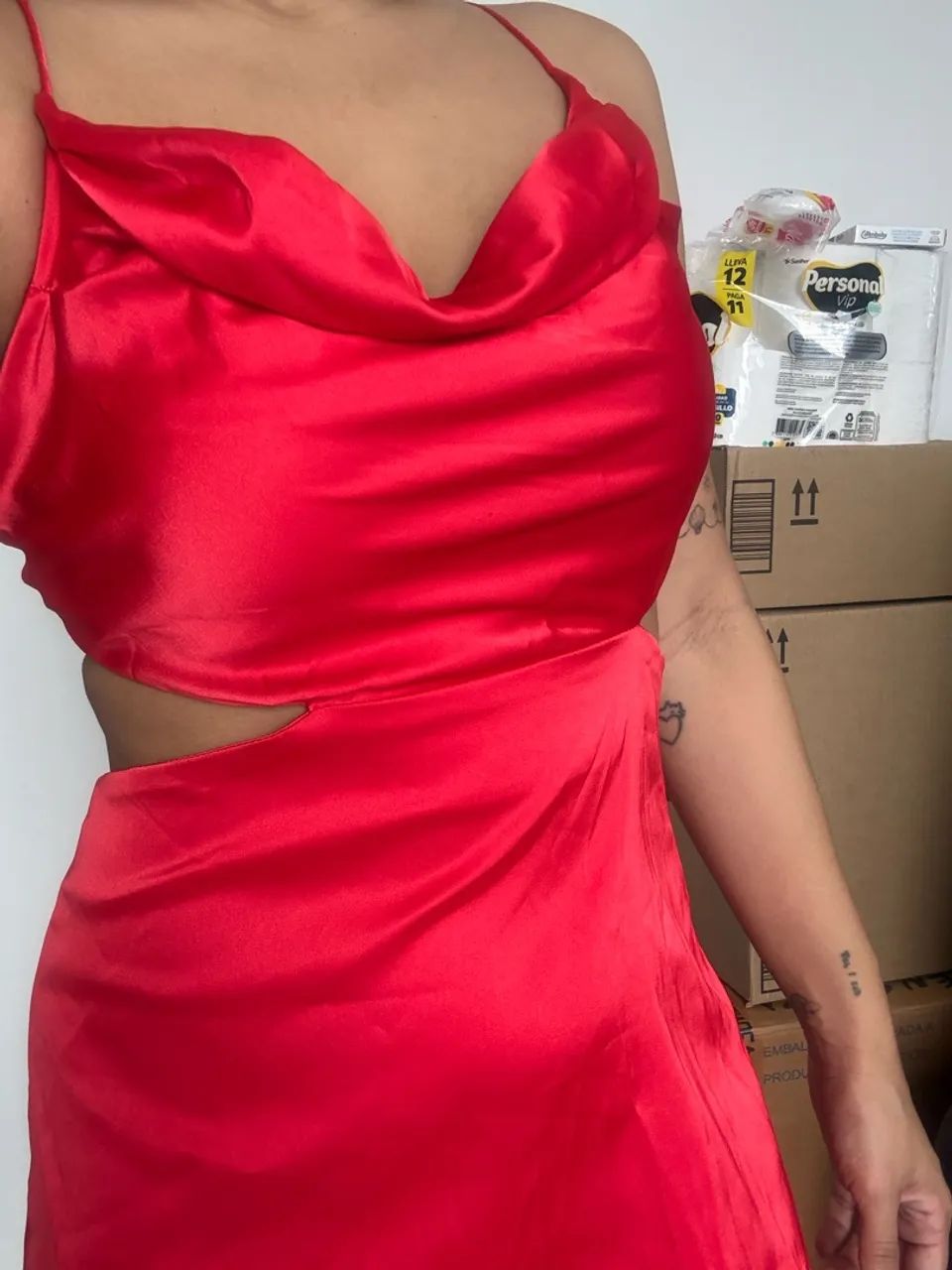 Vestido de cetim 