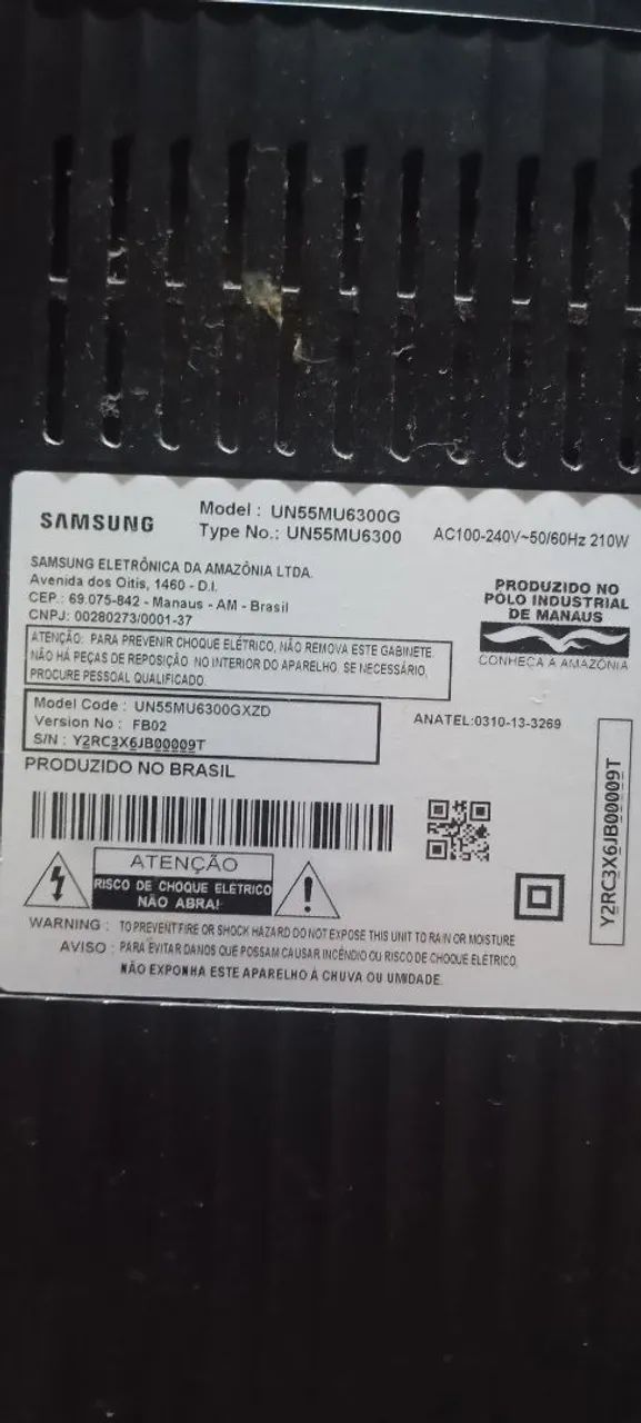 Tv 63 polegadas Samsung pra quem quiser arrumar o display dela 