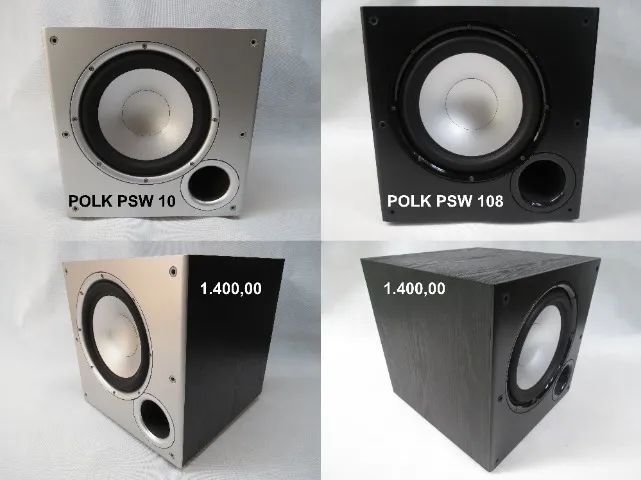 Subwoofer Ativo Polk Áudio PSW10 e Polk Audio PSW108, 10 Polegadas, 100 Watts