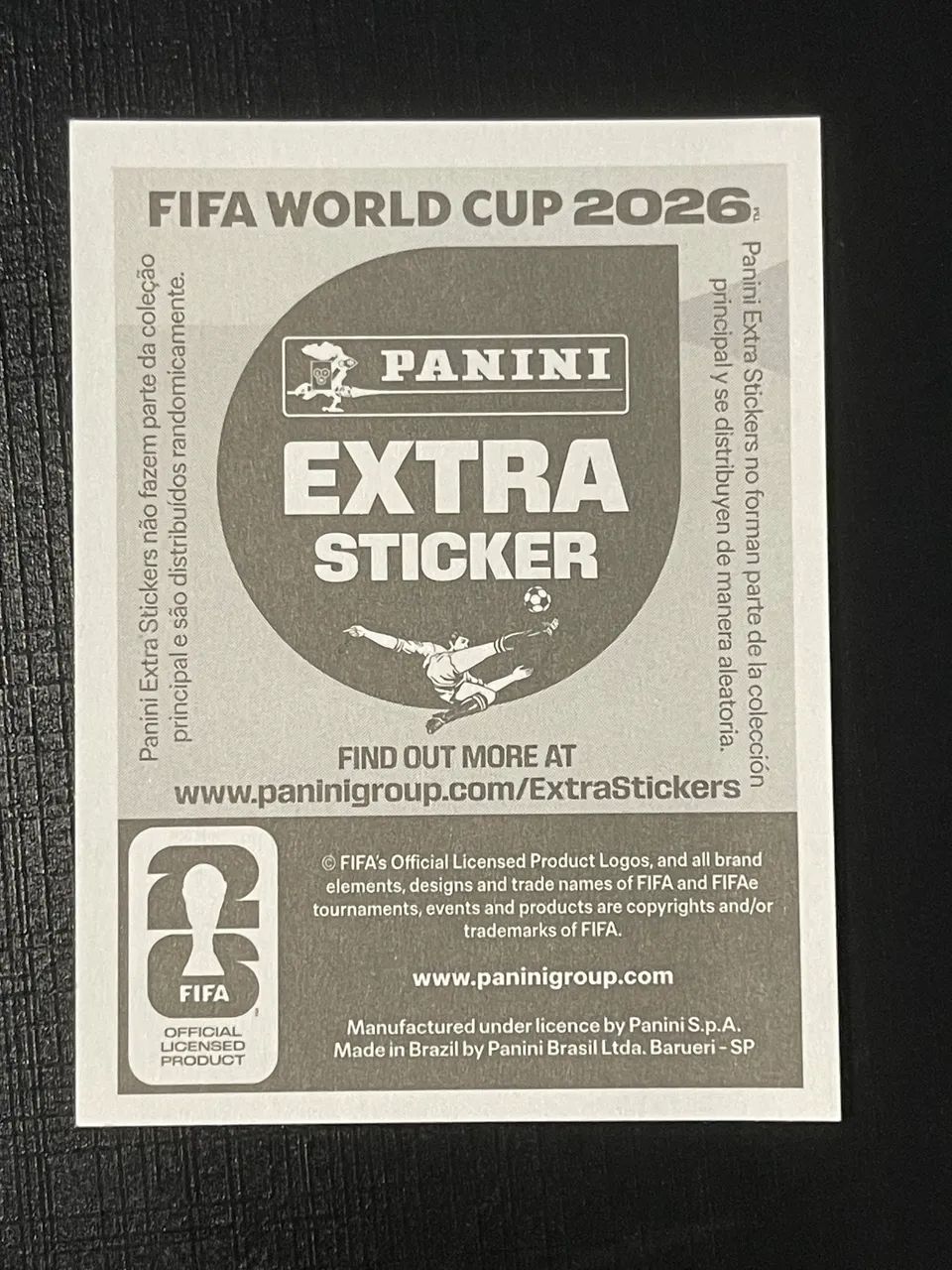 Extra sticker Vini Jr - Legend Roxo Panini 2026 - Foto 2