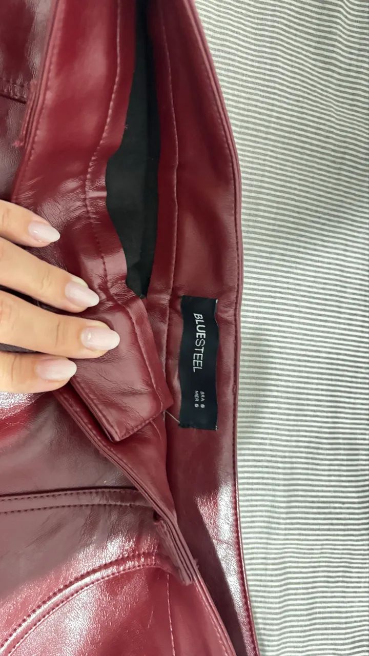 short saia courinho vinho G - Foto 4