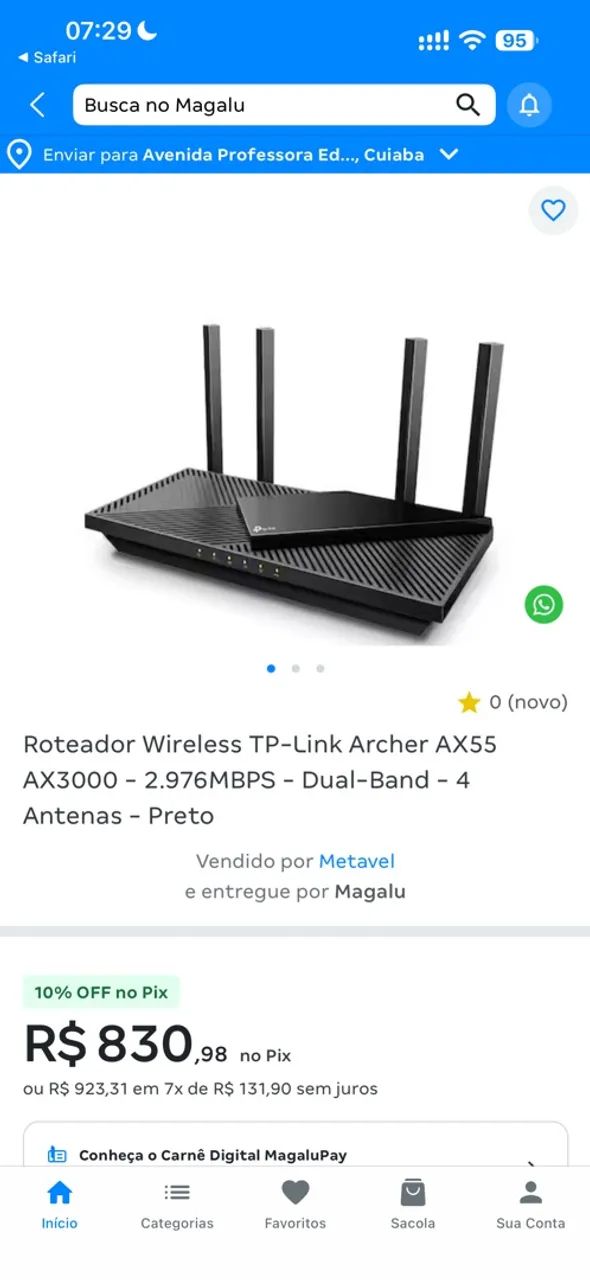 Roteador Tp-Link Archer Ax55 ax3000 - Foto 3