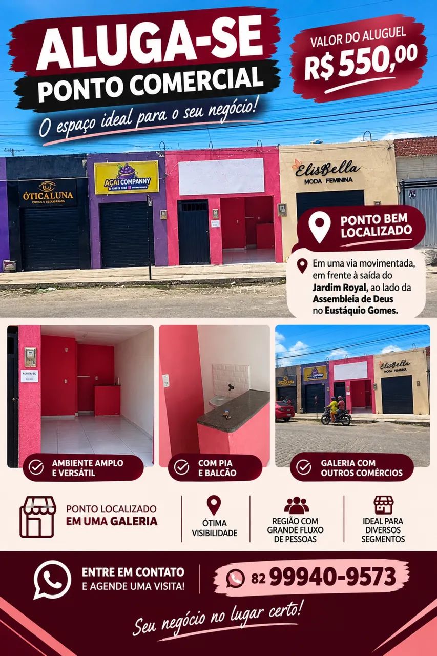 Aluga-se ponto comercial 