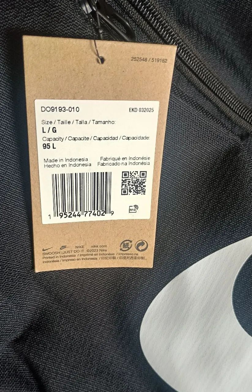Bolsa Nike Brasília 9.5- 95L - NOVA, NUNCA USADA!  - Foto 2