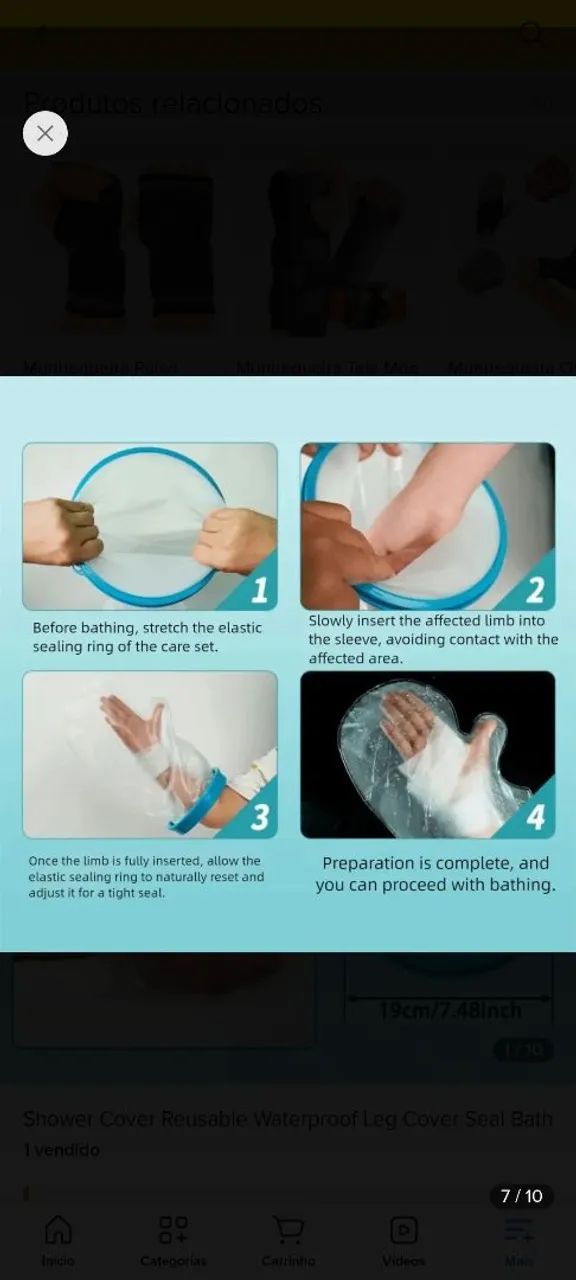 PROTETOR GESSO OU FERIMENTO   PROVA D'AGUA - Foto 2