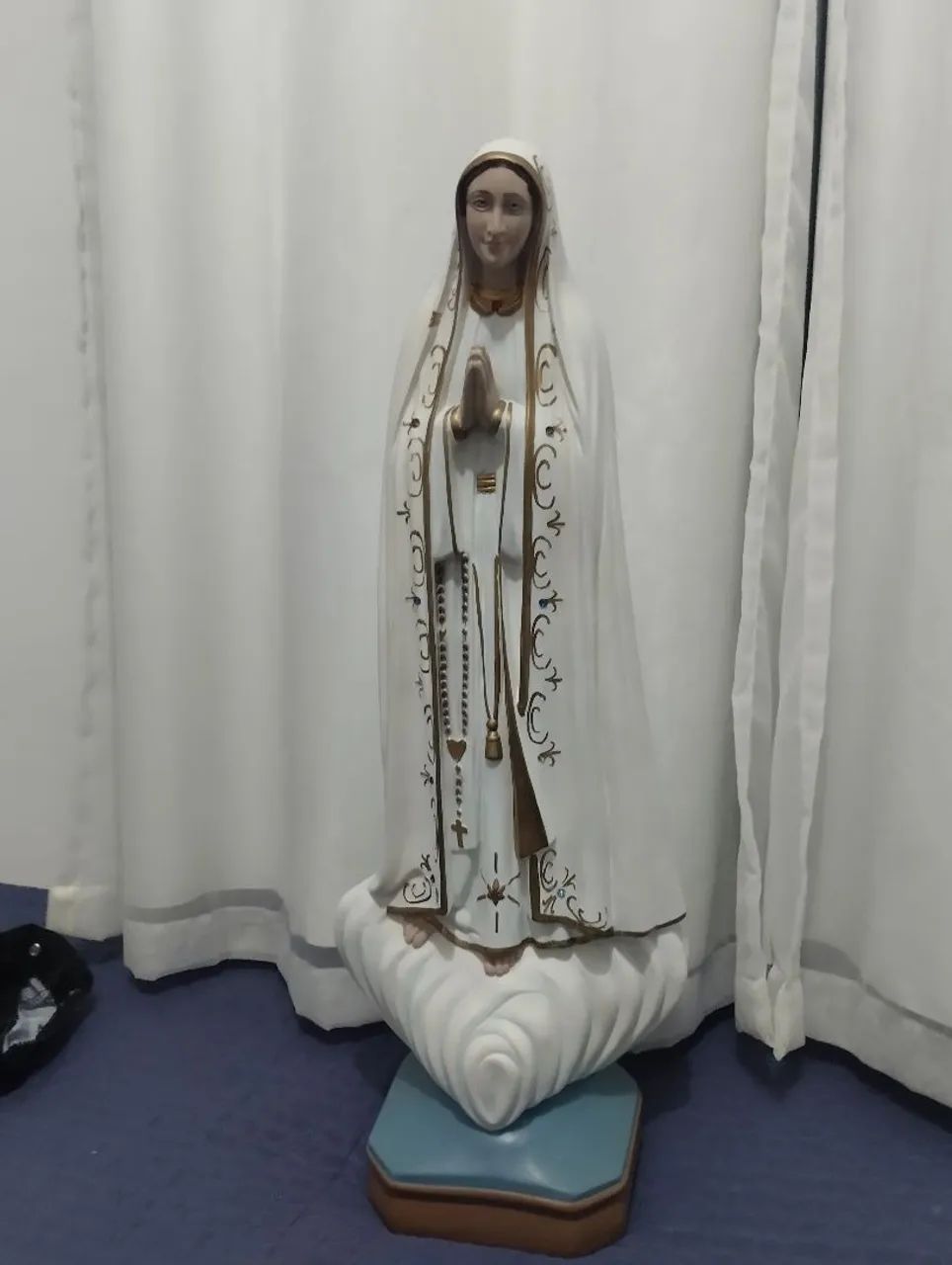 Imagem de Nossa senhora de Fátima 65 cm gesso 
