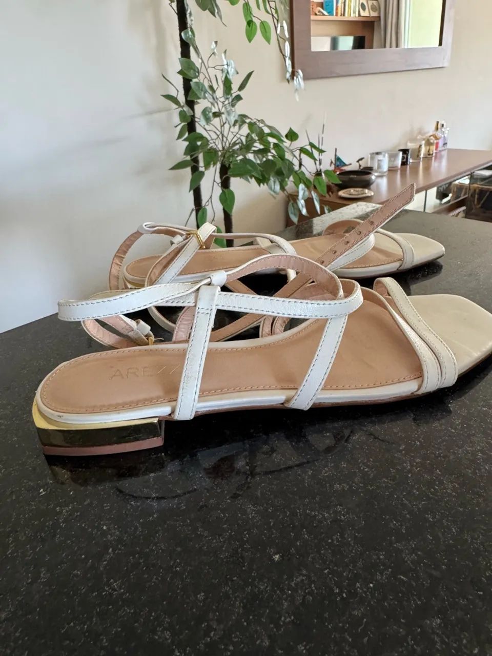 Rasteirinha Arezzo Branca 35 Nova