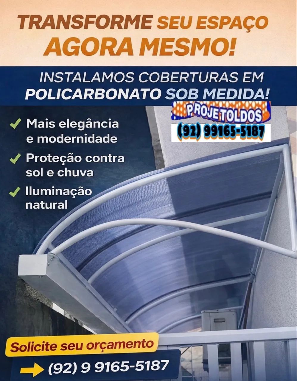 Cobertura em Policarbonato Tenda Sombrite * - Foto 5