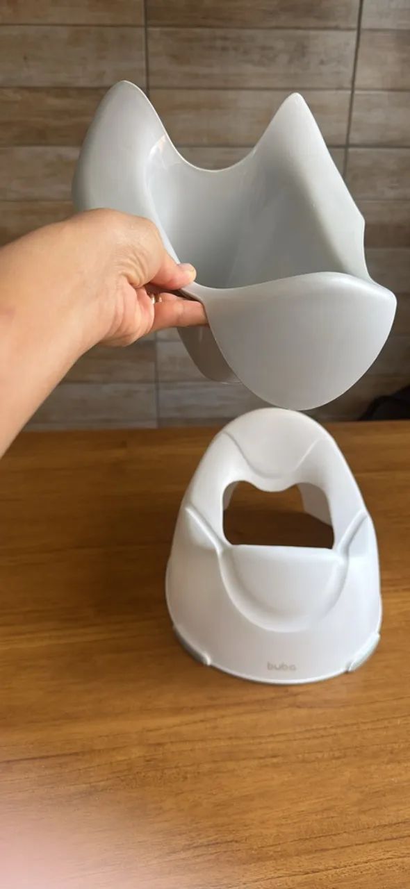 Penico/Troninho Infantil Buba - Branco com cinza - Foto 3