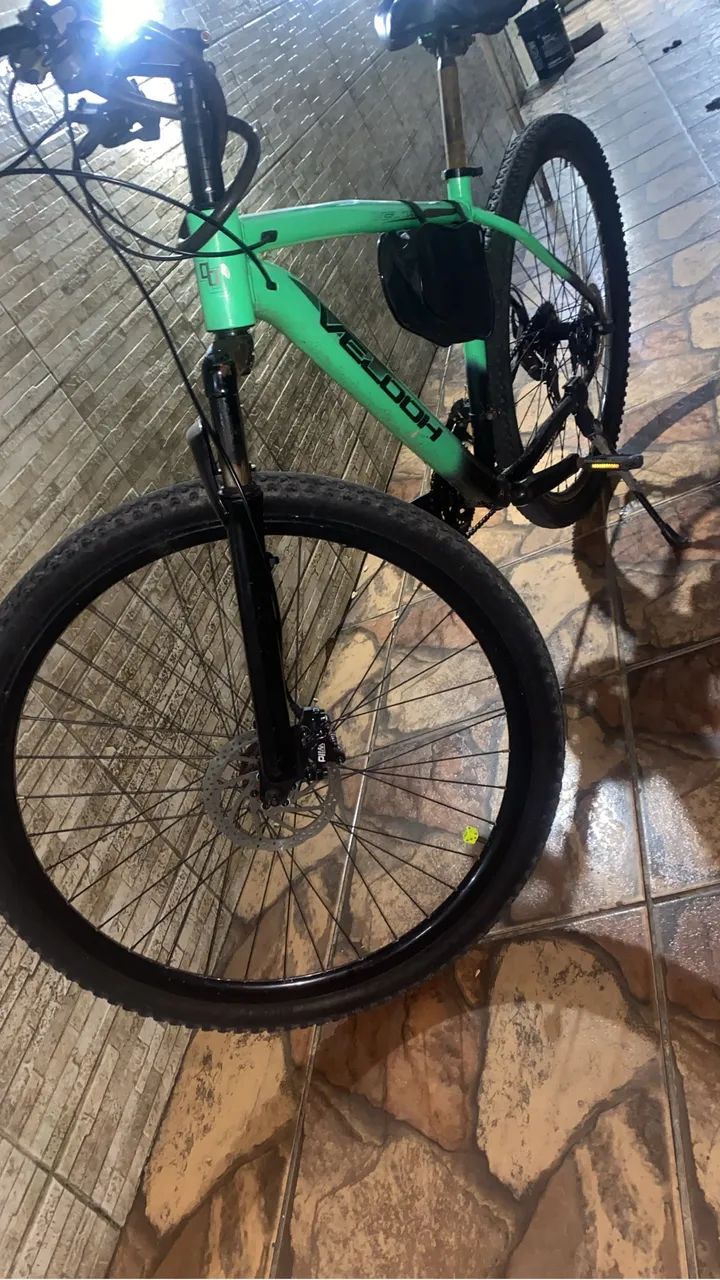 Bicicleta aro 29 cor verde freio a óleo  - Foto 2