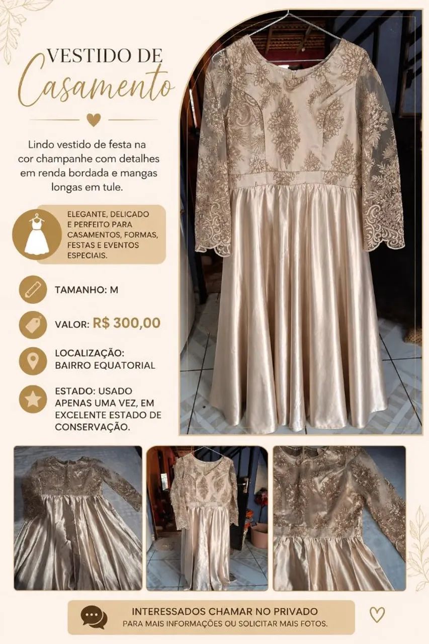 Vendo esse vestido tamanho M 