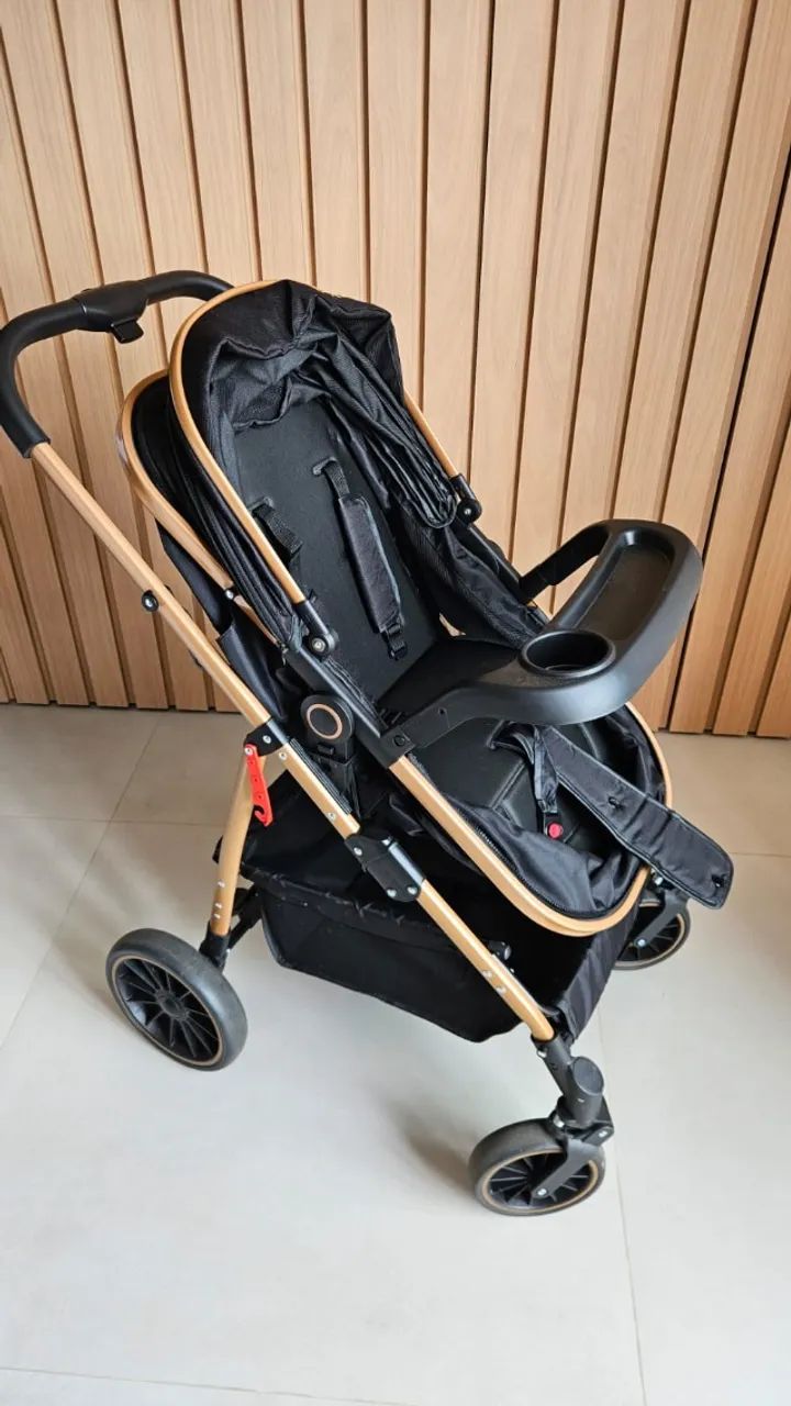 Carrinho de bebê com moisés e bebê conforto - Foto 4